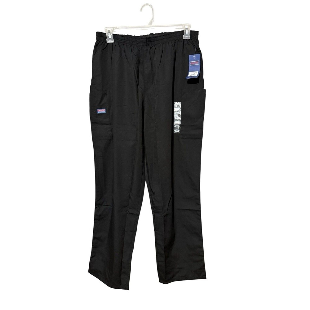 Cherokee Workwear Originals XL Black 4200 Cargo Scrub Pants NWT